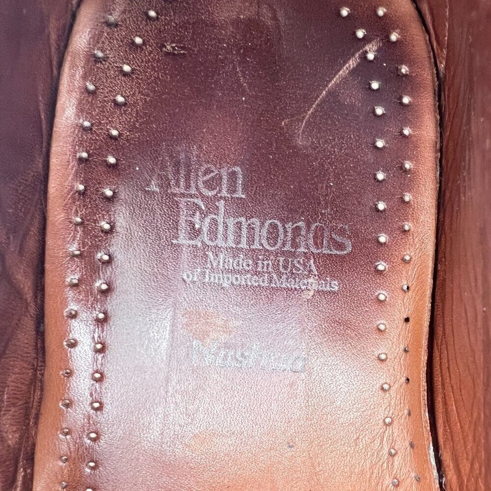 Allen Edmonds Nashua Kiltie Tassel Loafer Size 9.5D Black Brown Leather Dress - Picture 12 of 14